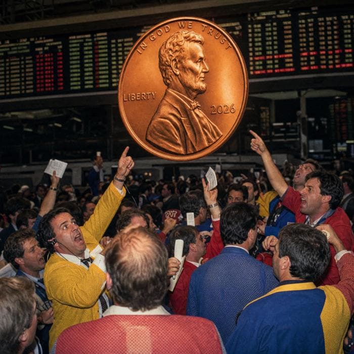 Penny over the trading floor